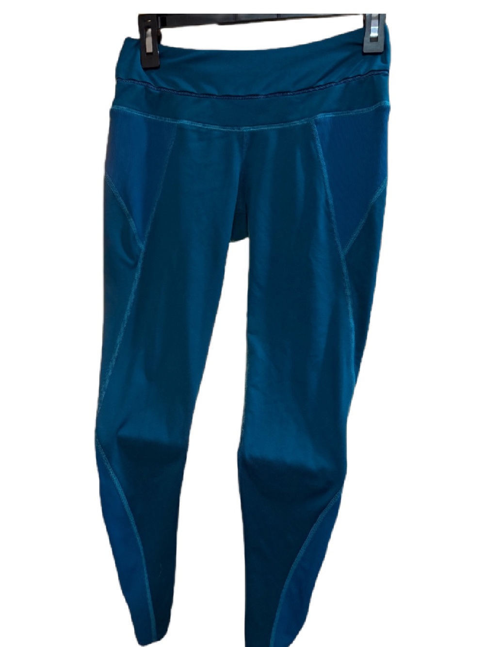 REI Teal Leggings with Contrasting Stitch Detail